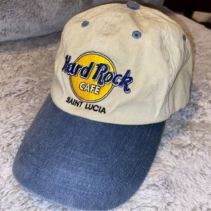 Vintage Hard Rock Cafe Saint Lucia - Gray Cream/ Blue Denim